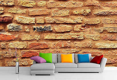 Tapeta Facade tehla tehlová stena brick wall